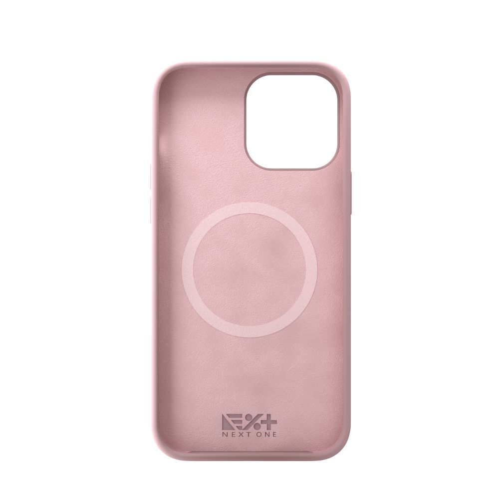 Husa pentru iPhone 13 Pro Max NEXT ONE IPH6.7-2021-MAGSAFE-PINK, One Silicon, MagSafe, Ballet Pink, rezistenta la socuri si zgarieturi, roz
