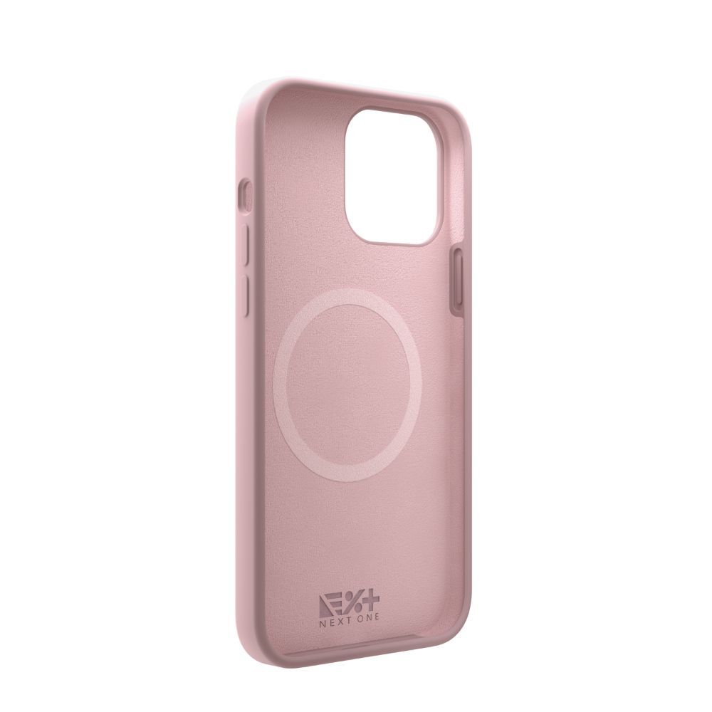 Husa pentru iPhone 13 Pro Max NEXT ONE IPH6.7-2021-MAGSAFE-PINK, One Silicon, MagSafe, Ballet Pink, rezistenta la socuri si zgarieturi, roz