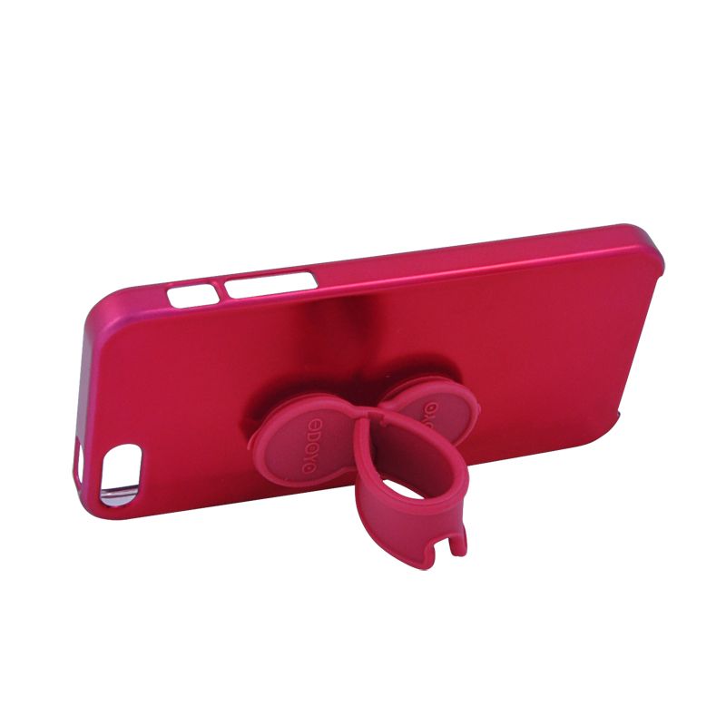 Carcasa pentru iPhone SE/5S ODOYO PH351BY, Glitter Burgundy, folie inclusa, rosu