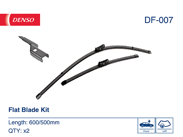 Set stergatoare parbriz DENSO DF-007, lungime 600 mm, 500 mm, lama stergator lata