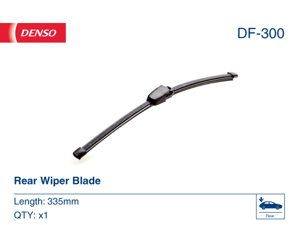 Lamela stergator luneta DENSO Flat Rear DF-300, lungime 335 mm, lama stergator lata