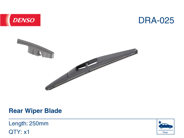 Lamela stergator luneta DENSO Rear DRA-025, lungime 250 mm, standard