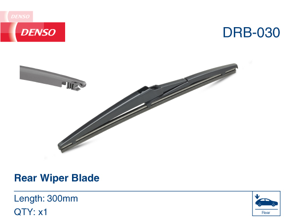 Lamela stergator luneta DENSO Rear DRB-030, lungime 300 mm, standard