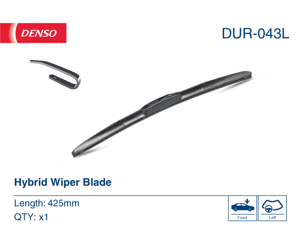 Lamela stergator DENSO Hybrid DUR-043L, lungime 430 mm, lama stergator hibrida