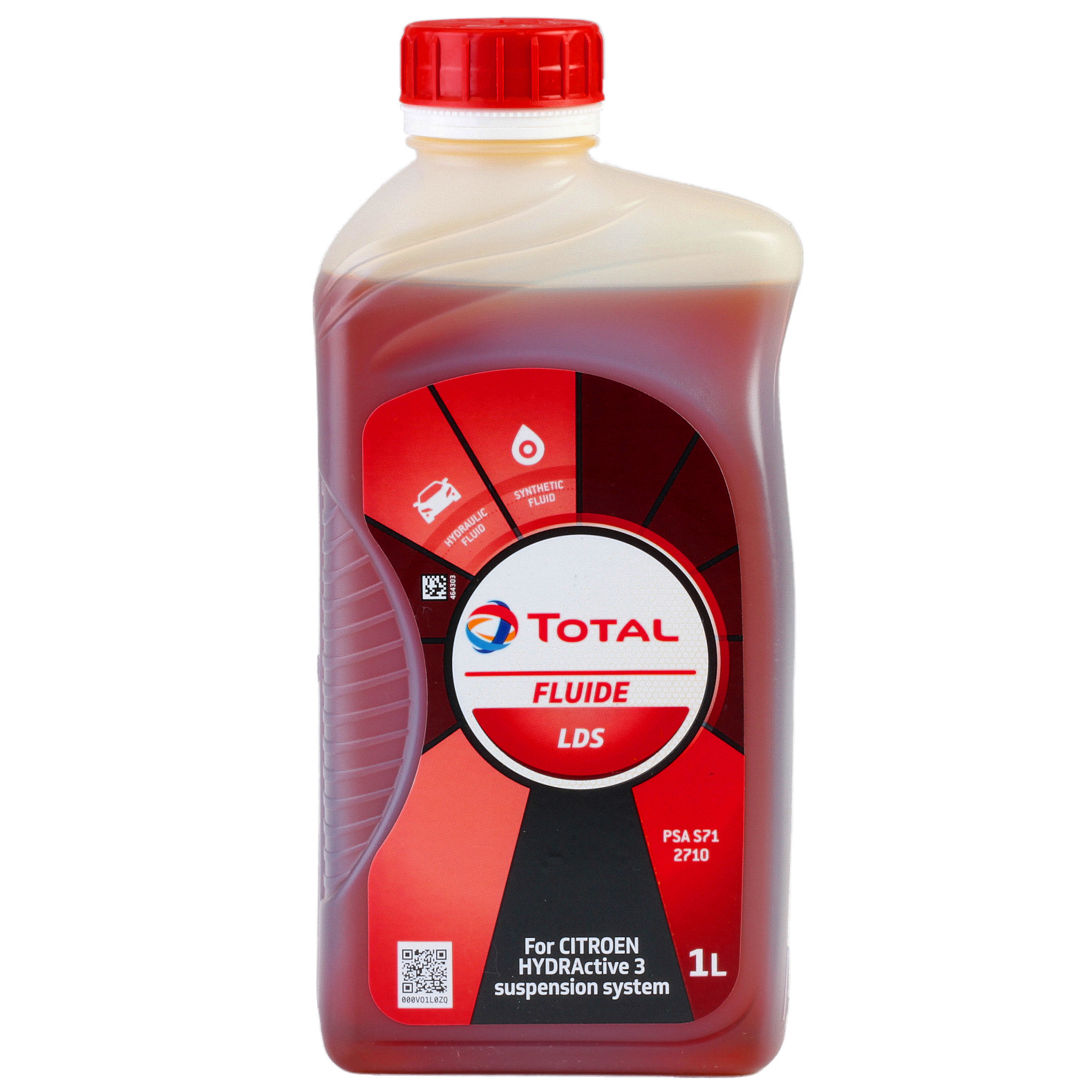 Ulei hidraulic special TOTAL FLUIDE LDS 213758, volum 1 litru, sintetic, portocaliu, pentru sistem suspensie hidropneumatic, Citroen HYDRActive 3