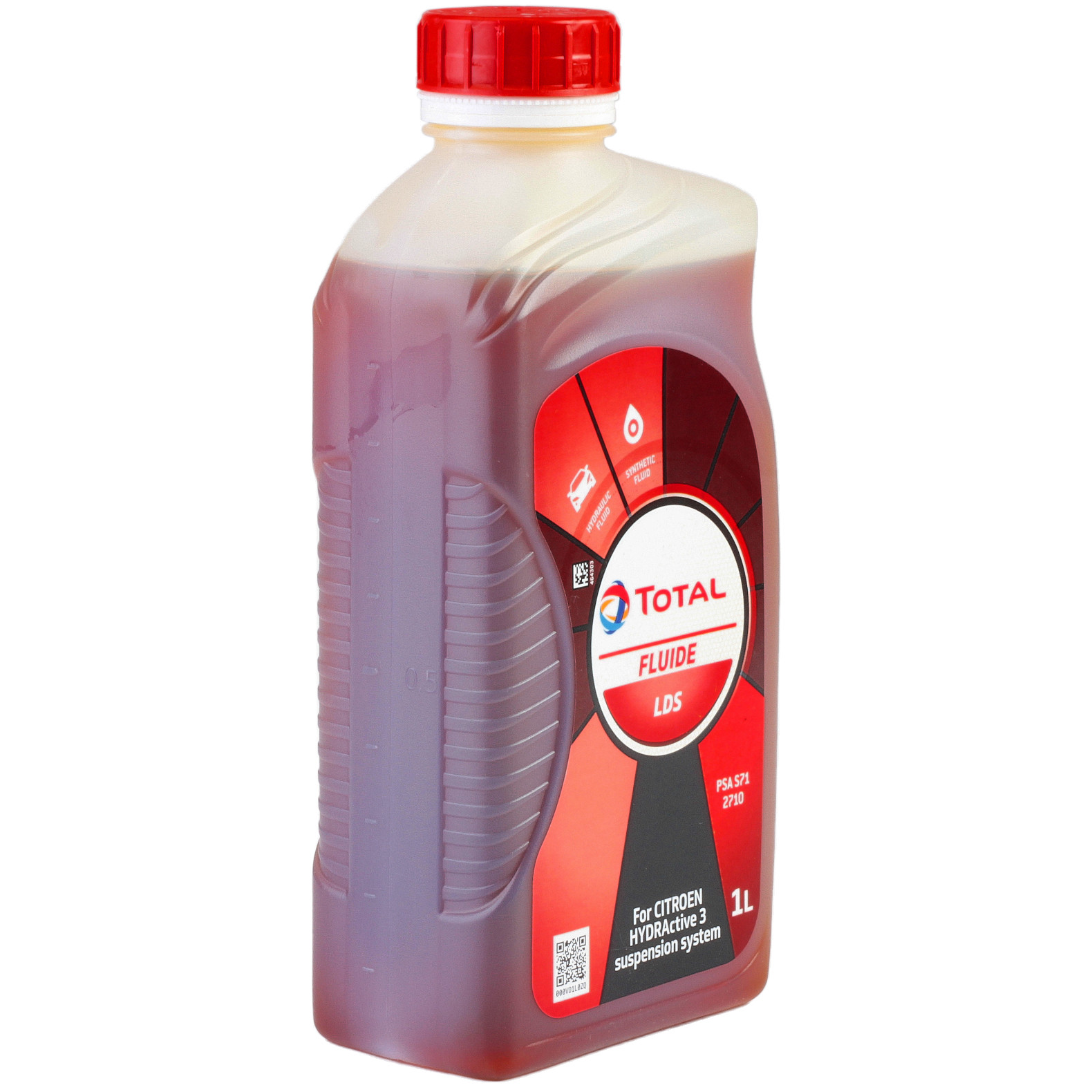 Ulei hidraulic special TOTAL FLUIDE LDS 213758, volum 1 litru, sintetic, portocaliu, pentru sistem suspensie hidropneumatic, Citroen HYDRActive 3