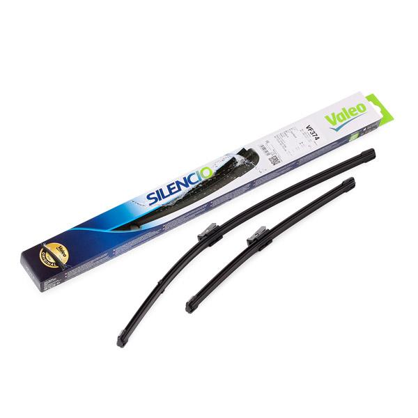 Set stergatoare parbriz VALEO SILENCIO X.TRM FLAT BLADE SET 574474, lungime 600 mm, 380 mm, fara carcasa, cu spoiler