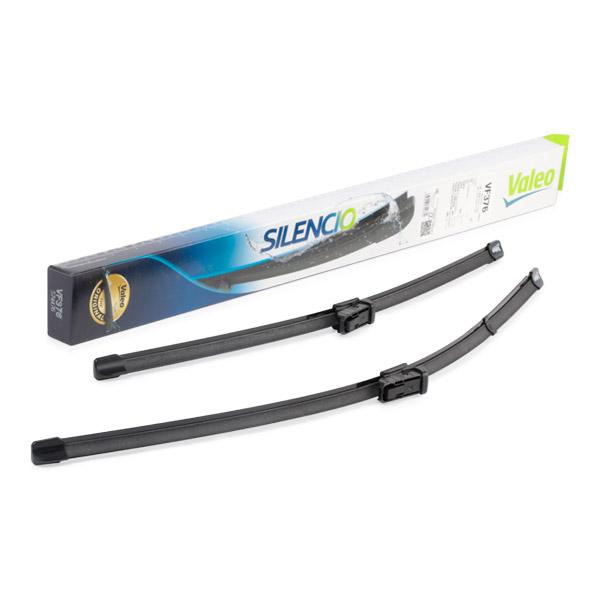 Set stergatoare parbriz VALEO SILENCIO X.TRM FLAT BLADE SET 574476, lungime 600 mm, 475 mm, fara carcasa, cu spoiler