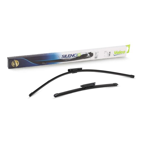 Set stergatoare parbriz VALEO SILENCIO X.TRM FLAT BLADE SET 574703, lungime 650 mm, 350 mm, fara carcasa, cu spoiler