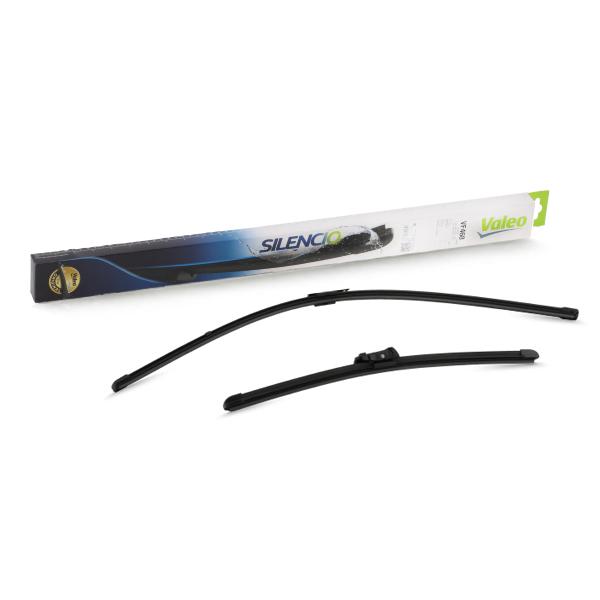 Set stergatoare parbriz VALEO SILENCIO X.TRM FLAT BLADE SET 574668, lungime 650 mm, 400 mm, fara carcasa, cu spoiler
