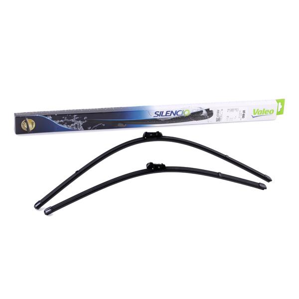 Set stergatoare parbriz VALEO SILENCIO X.TRM FLAT BLADE SET 574680, lungime 750 mm, 650 mm, fara carcasa, cu spoiler
