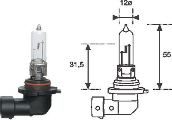 Bec auto pentru far faza lunga MAGNETI MARELLI 002577200000, HB3, tensiune 12V, putere 65W, P20d