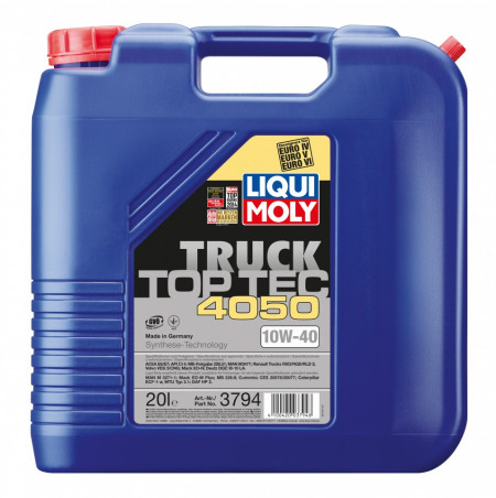 Ulei motor LIQUI MOLY Top Tec Truck 10W40 4050 3794, volum 20 litri, sintetic