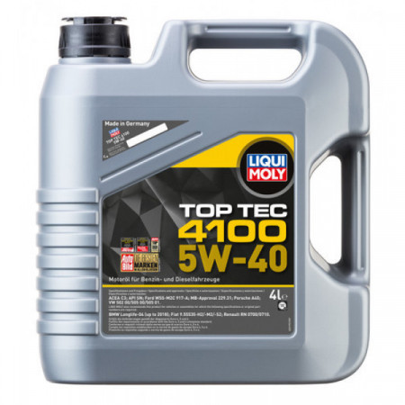 Ulei motor LIQUI MOLY Top Tec 4100 5W40 2195, volum 4 litri, sintetic