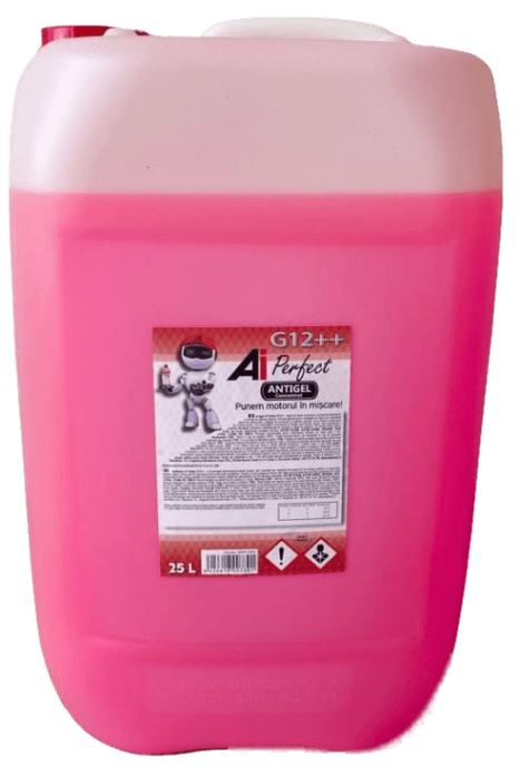 Antigel concentrat AI PERFECT G12++ 100AIPG12HD25, roz, volum 25 litri, raport diluare 1:1, temperatura minima acceptata -36 Celsius