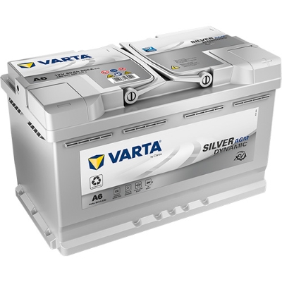 Baterie VARTA Silver Dynamic AGM xEV A6 580901080J382, 12 V, 80 Ah, 800 A, 315x175x190 mm