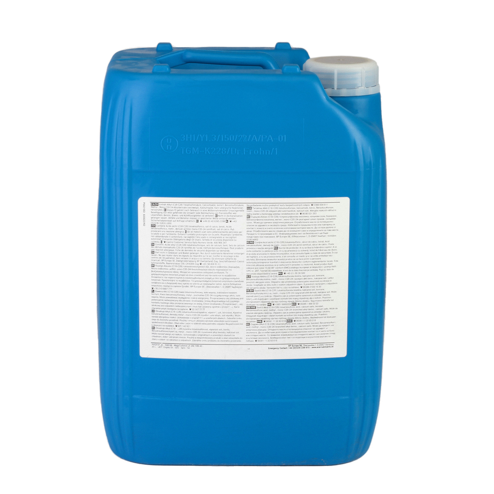 Ulei motor ARAL MegaTurboral LA 10W40 15AB01, volum 20 litri, semi-sintetic