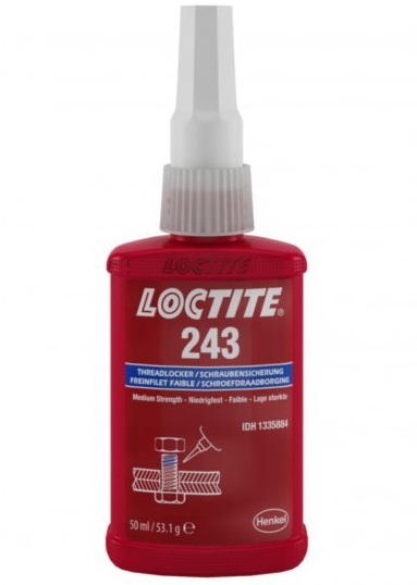 Asigurator filete LOCTITE 243 1336321, volum recipient 50 ml, nivel de rezistenta mediu, albastru, pentru elemente metalice