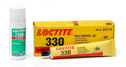 Set adeziv acrilic si activator LOCTITE AA 330/SF 7388 135288, recipient 50+40 ml, galben, multiple utilizari, pentru metale, lemn, ceramica, plastic
