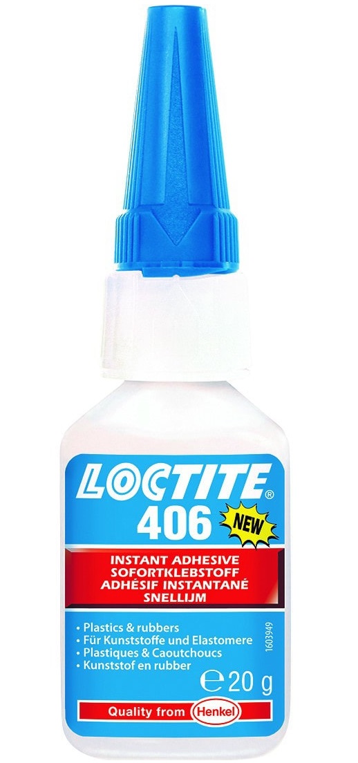 Adeziv rapid LOCTITE 406 BO 1925272, recipient 20 grame, pentru plastic, cauciuc
