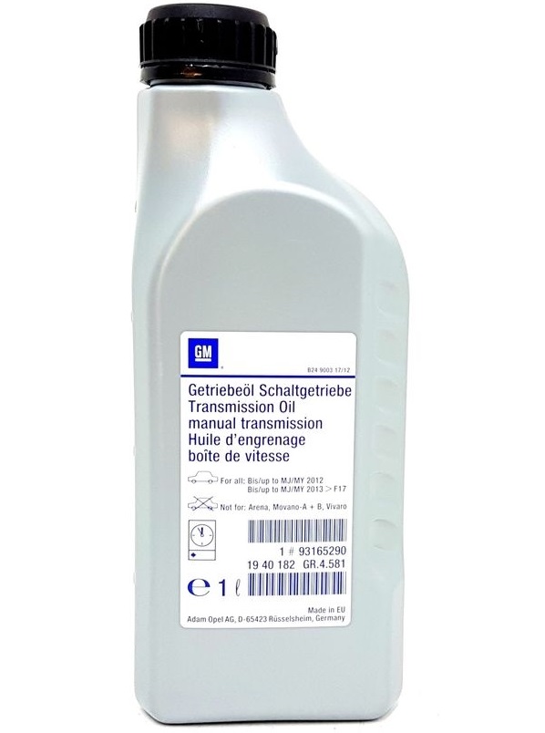 Ulei pentru transmisie manuala GM 93165290 75W80, volum 1 litru, rosu, GL 4, GM BOT402, GM 19 40 182, pana la an 2012