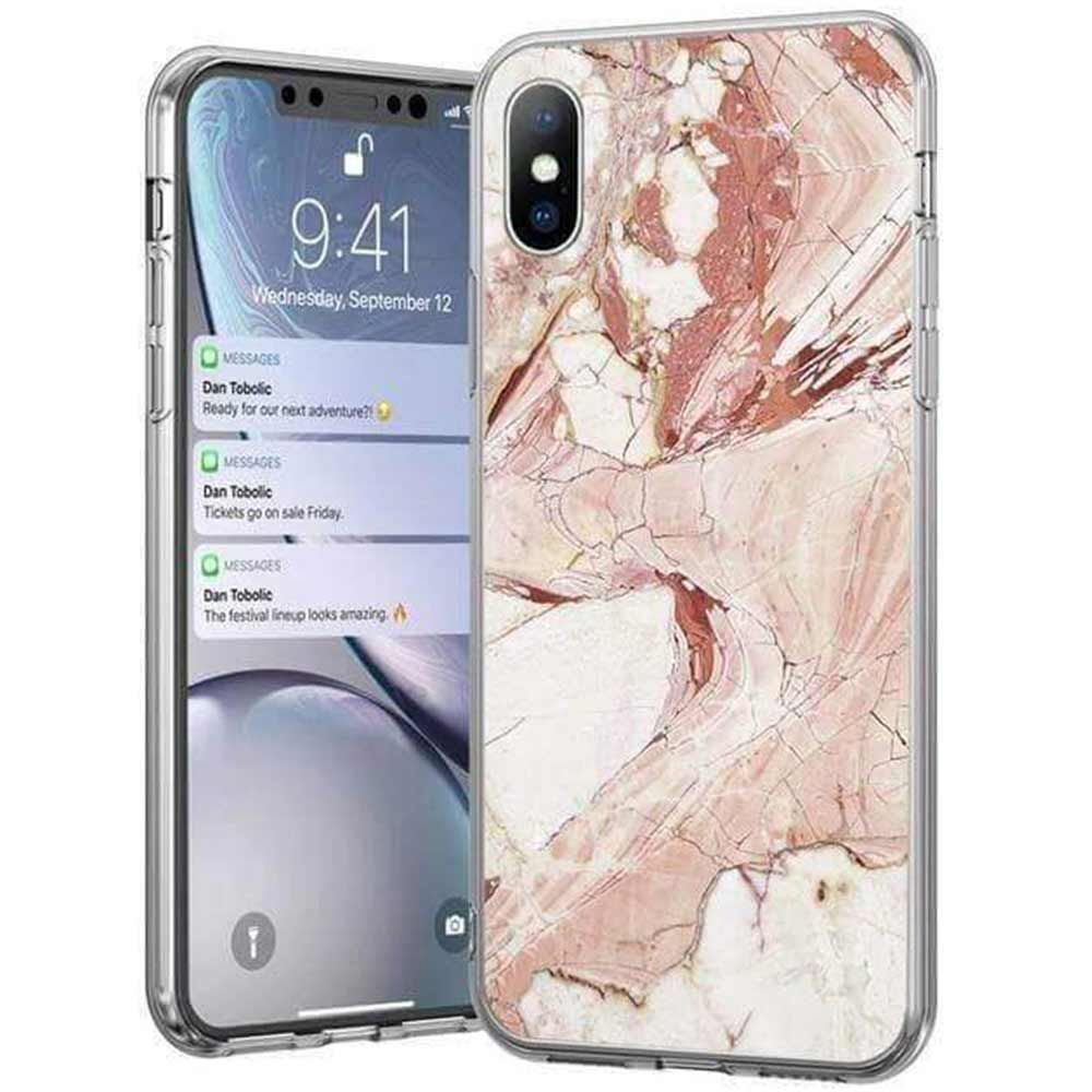 Husa Samsung Galaxy A21s WOZINSKY Marble WHMSGA21SRZ, ultra slim, roz