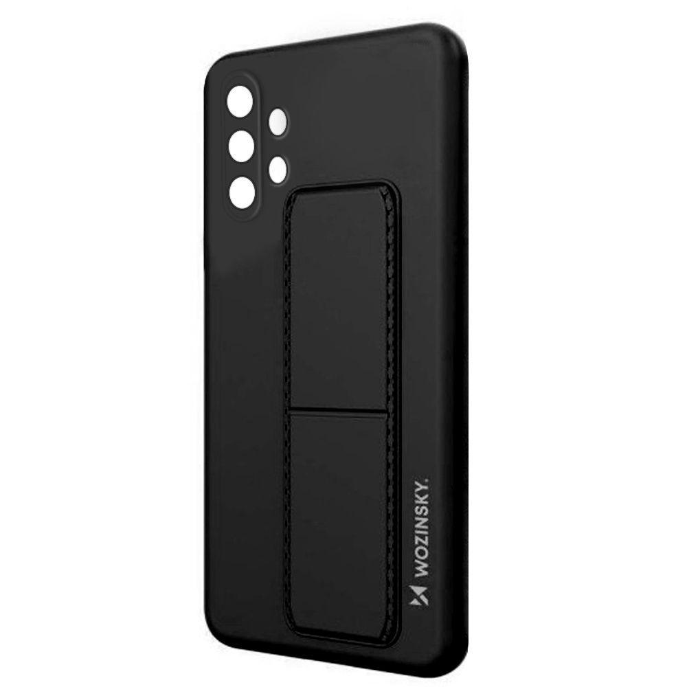 Husa Samsung Galaxy A32 5G WOZINSKY Silicon Kickstand WHSKA325GN, slim, negru