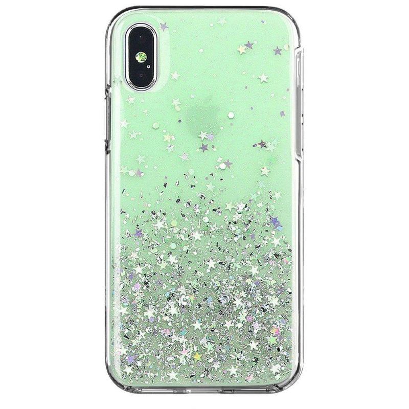 Husa Xiaomi Redmi Note 9/Redmi 10X 4G WOZINSKY Star Glitter WHSGXR10XV, silicon TPU, verde