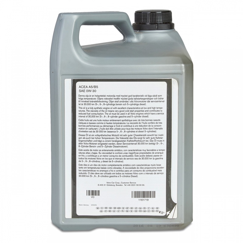 Ulei motor VOLVO 0W30 ACEA A5/B5 1161719, volum 4 litri, sintetic
