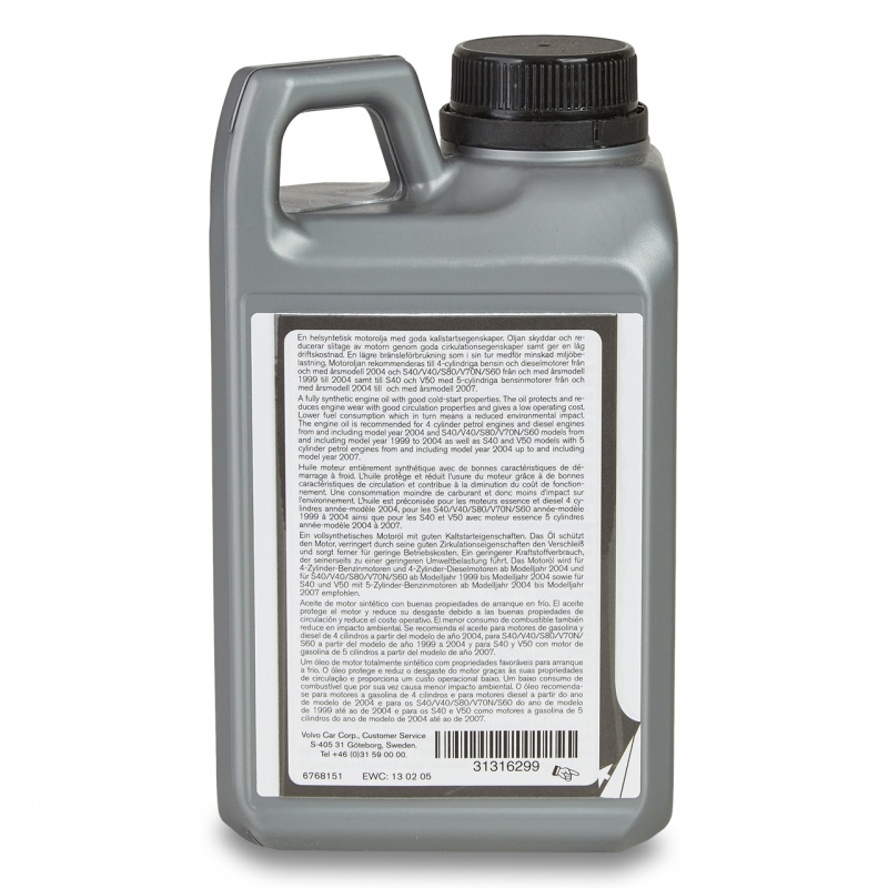 Ulei motor VOLVO 5W30 31316299, volum 1 litru, ACEA A5/B5, pentru motoare benzina/diesel