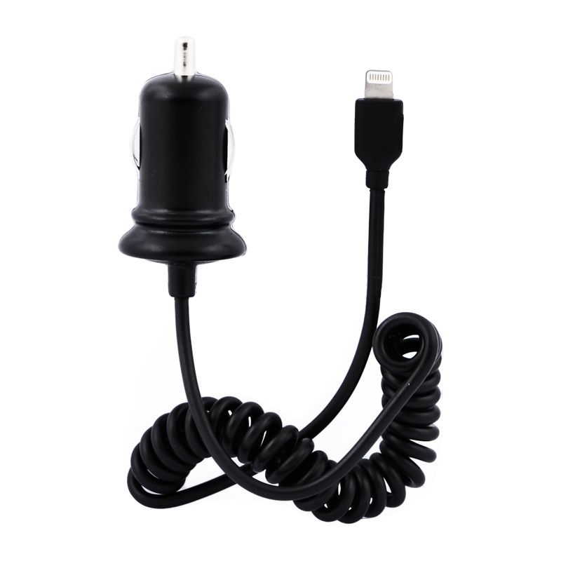 Incarcator auto pentru iPhone 6 / 6 Plus/ 5S /New iPad MFI Lightning SWISS CHARGER SWISSSCH30024, 2.4 A, cablu rasucit