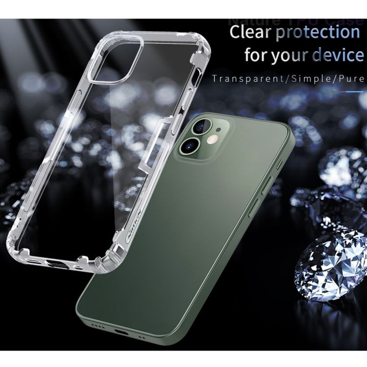 Husa pentru telefon iPhone 12 Mini NILLKIN EDA00747601C, Nature TPU Soft Green, verde