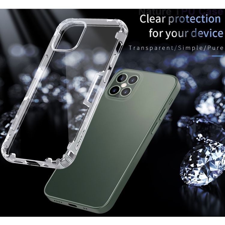 Husa pentru telefon iPhone 12 Pro Max NILLKIN EDA00747603C, Nature TPU Soft Green, verde