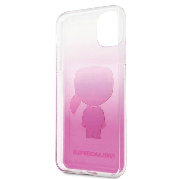 Husa pentru telefon iPhone 11 Pro Max KARL LAGERFELD KLHCN65TRDFKPI, Gradient Ikonik, Roz
