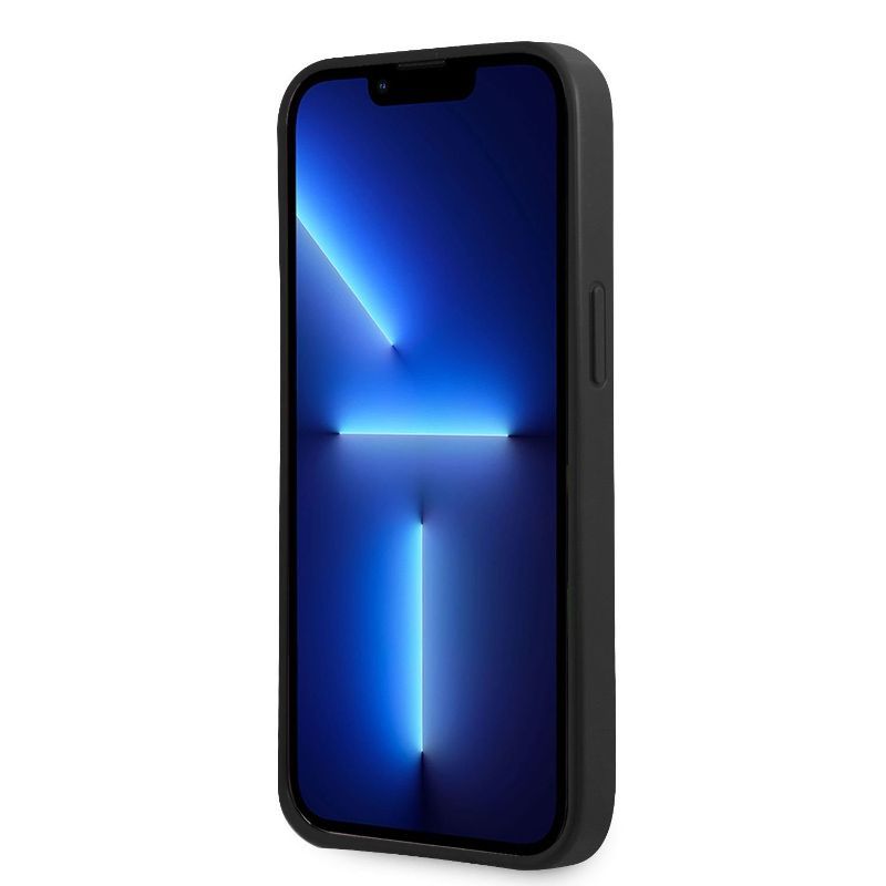 Husa iPhone 13 GUESS Saffiano Double Card GHSDCIXIIIN, negru