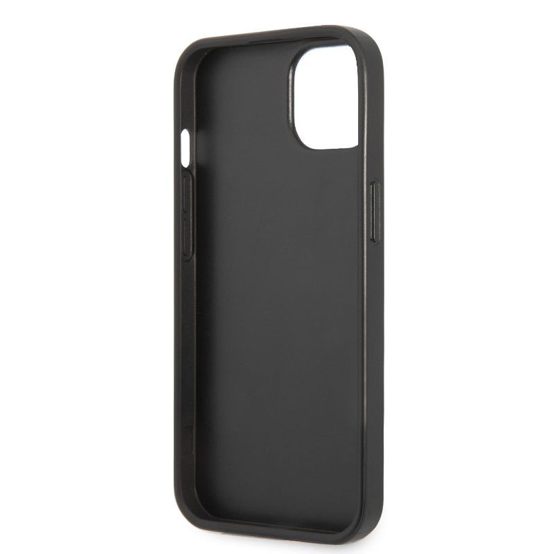 Husa iPhone 13 GUESS Saffiano Double Card GHSDCIXIIIN, negru