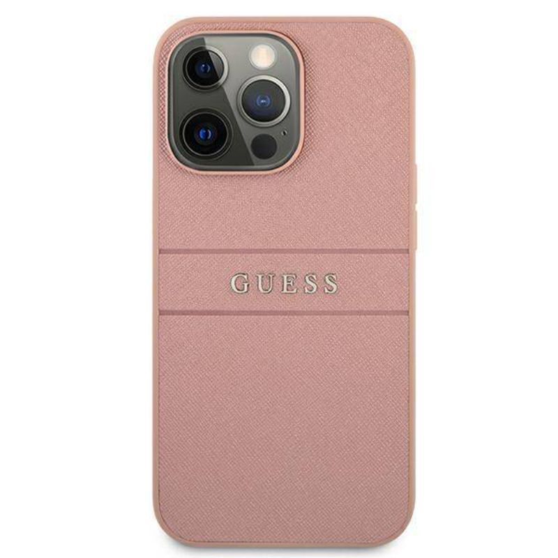 Husa iPhone 13 Pro GUESS PU Leather Saffiano GHPLSIXIIIPR, roz