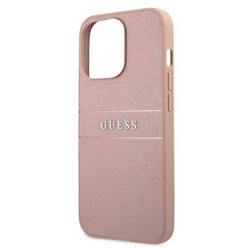 Husa iPhone 13 Pro GUESS PU Leather Saffiano GHPLSIXIIIPR, roz