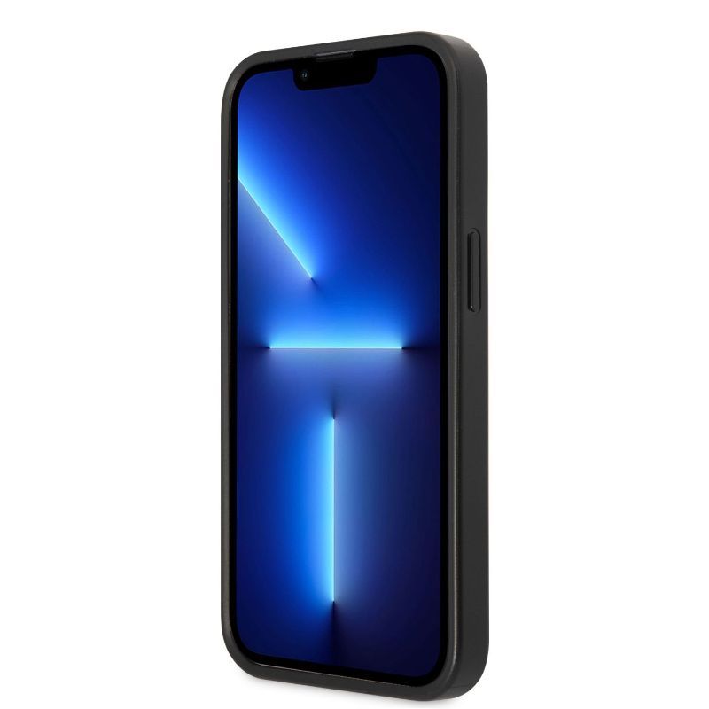 Husa iPhone 13 Pro Max GUESS Saffiano Double Card GHSDCIXIIIPMN, negru