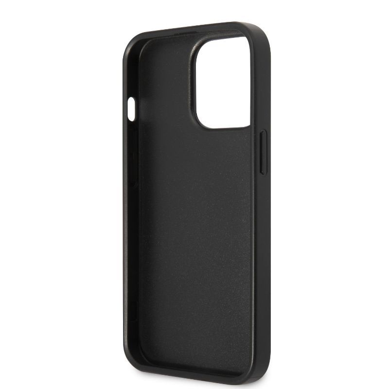 Husa iPhone 13 Pro Max GUESS Saffiano Double Card GHSDCIXIIIPMN, negru