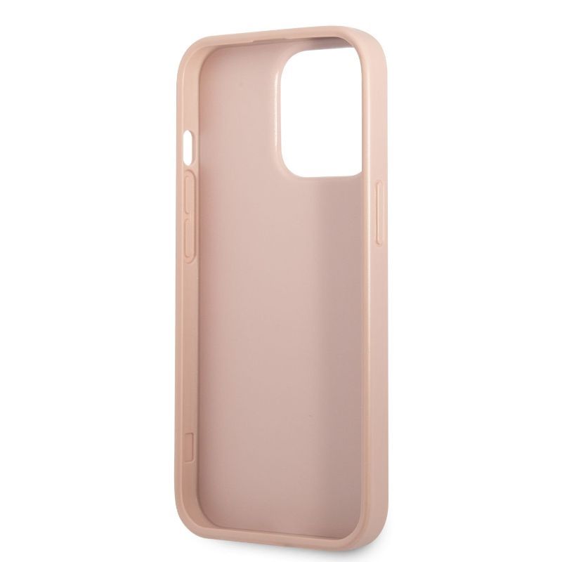 Husa iPhone 13 Pro Max GUESS Saffiano Double Card GHSDCIXIIIPMR, roz