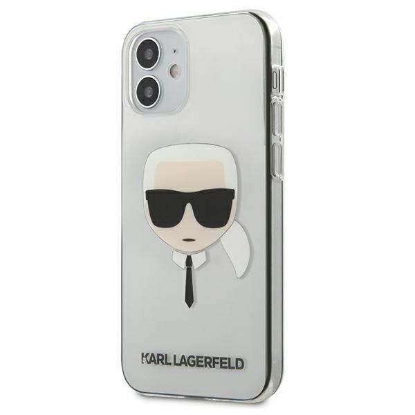 Husa pentru iPhone 12 Mini KARL LAGERFELD KLHCP12SKTR, Karls Head, Transparent