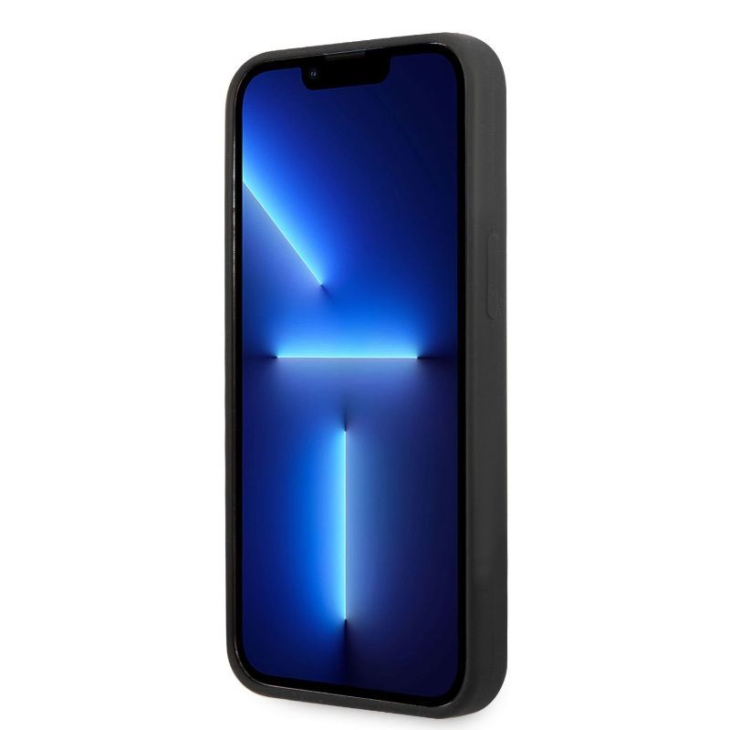 Husa iPhone 13 Pro GUESS Silicon Metal Logo GH4GSMLIXIIIPN, negru