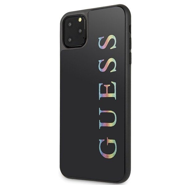 Husa iPhone 11 Pro Max GUESS Glitter Logo GUHCN65LGMLBK, negru