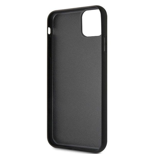 Husa iPhone 11 Pro Max GUESS Glitter Logo GUHCN65LGMLBK, negru