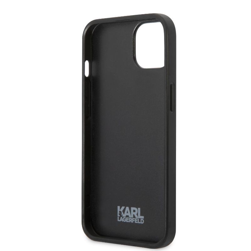 Husa pentru iPhone 13 KARL LAGERFELD KLHIFIXIIIG, Ikonik Flower, Gri