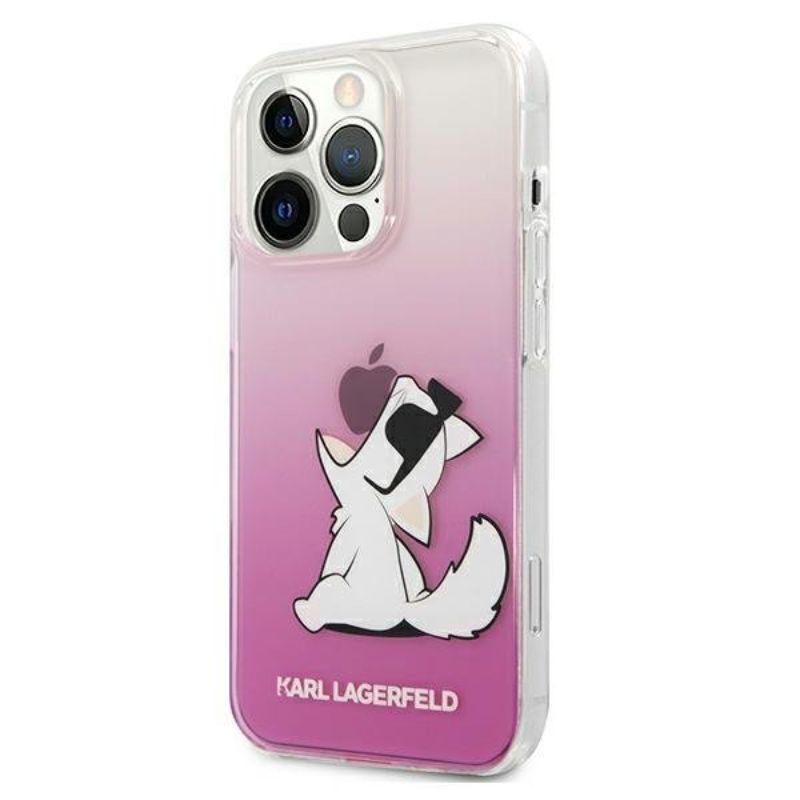 Husa pentru iPhone 13 Pro KARL LAGERFELD KLHCP13LCFNRCPI, Choupette Fun, Roz