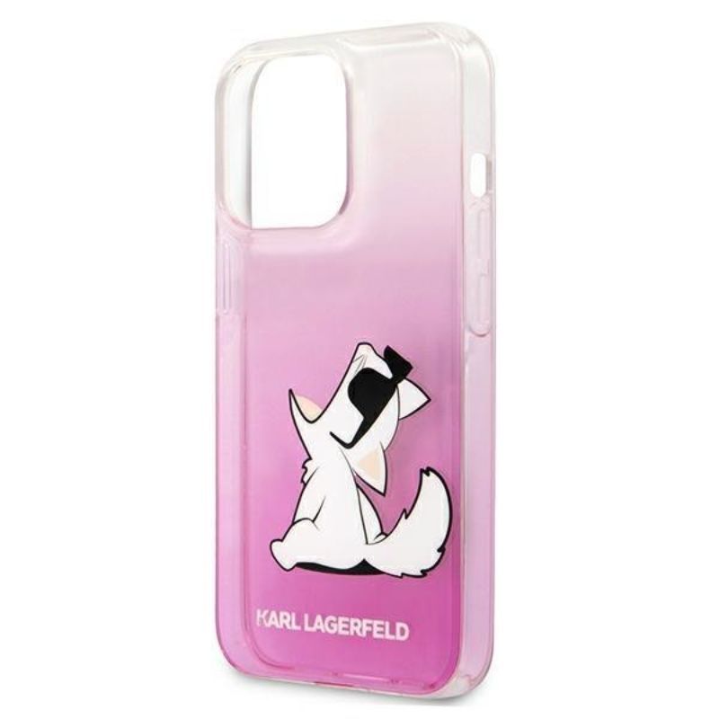 Husa pentru iPhone 13 Pro KARL LAGERFELD KLHCP13LCFNRCPI, Choupette Fun, Roz