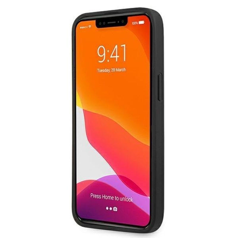 Husa pentru iPhone 13 Pro KARL LAGERFELD KLHCP13LSAKHBK, Saffiano Ikonik Karls Head, Negru