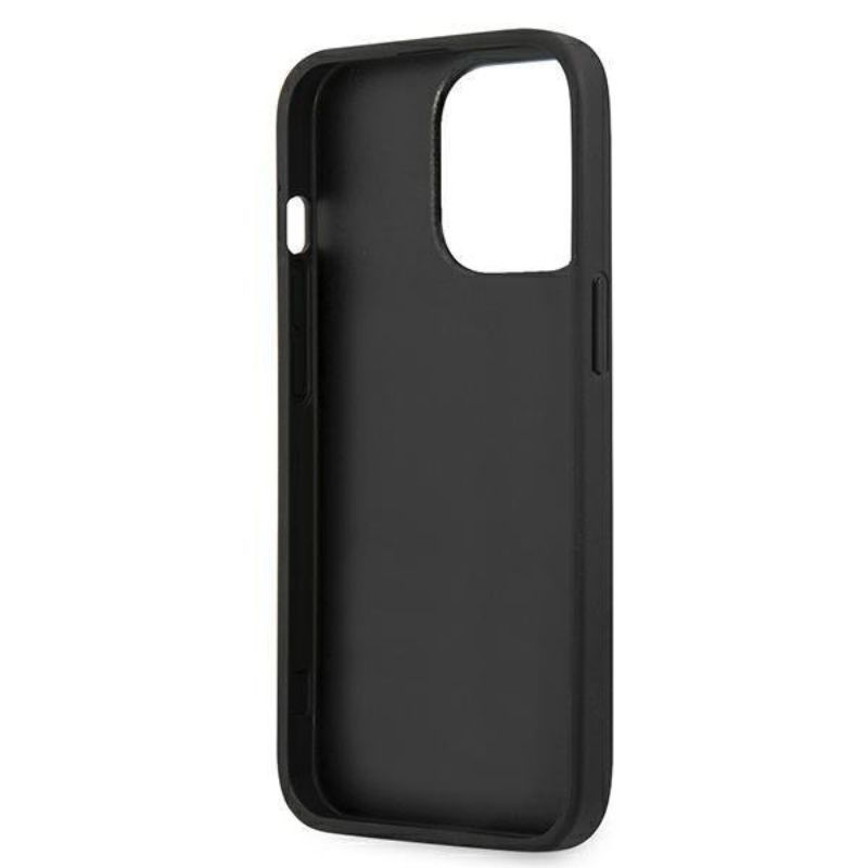 Husa pentru iPhone 13 Pro KARL LAGERFELD KLHCP13LSAKHBK, Saffiano Ikonik Karls Head, Negru